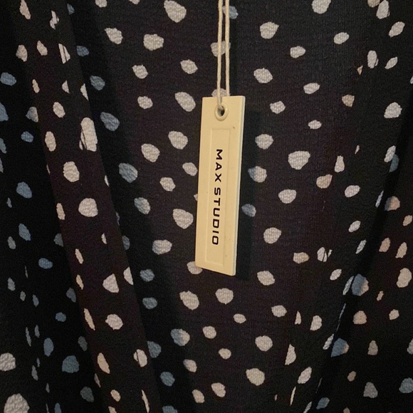 Max Studio Patterned Ruffle Wrap Midi Dress New with tags size M - Picture 4 of 16